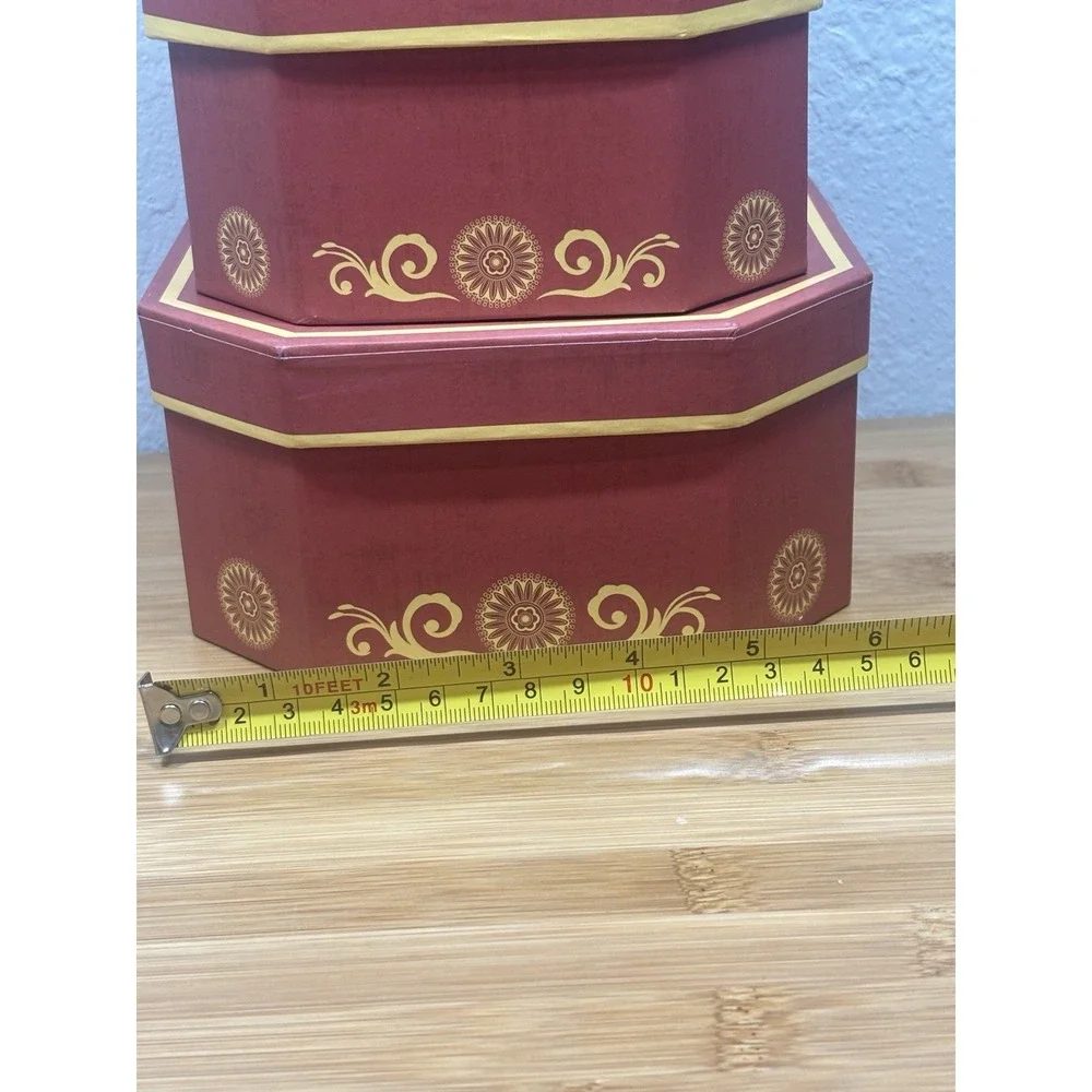 Gift‎ Box Set 5 Hexagonal Nesting Boxes By Broadway Basketeers